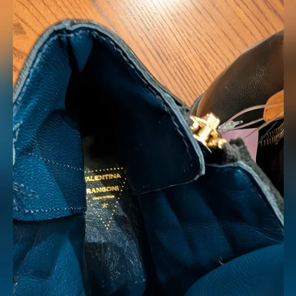 Valentina Rangoni Black Leather/Quilted Booties - Size 6.5M - Picture 4 of 12